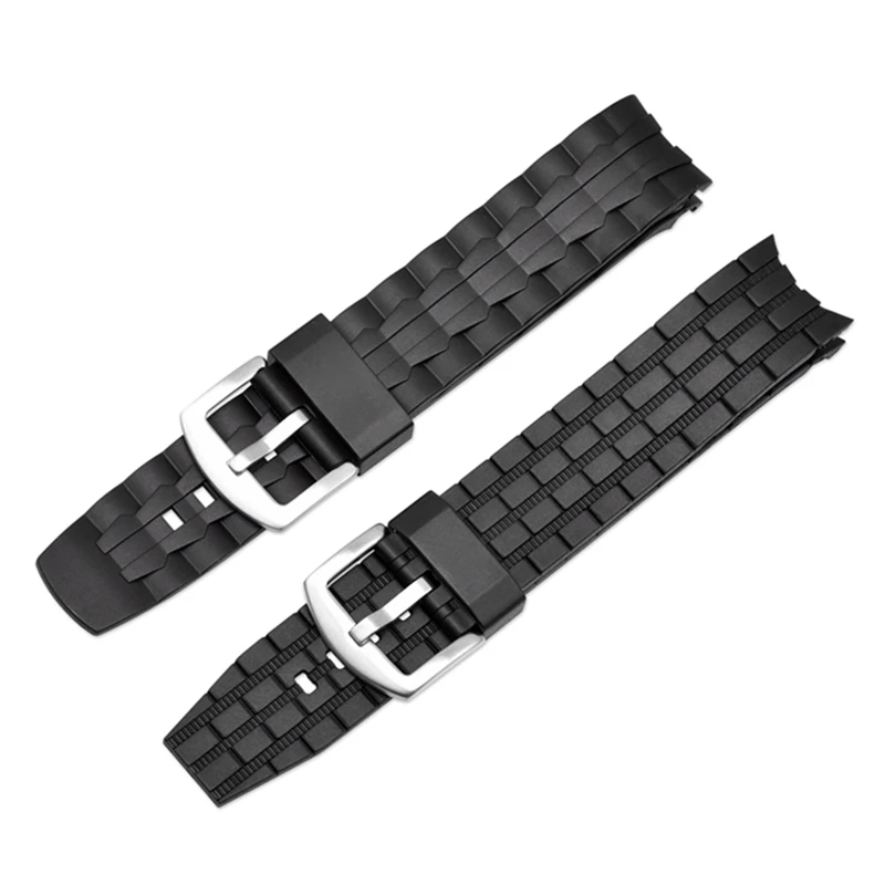 Watch Band Strap Pin Buckled PU Leather Wristwatch Bands Replacement Accessories For Casio Edifice Series EF-550/EF-523