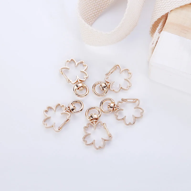 5 шт. золотой цветочный крючок для ключей пряжка карабин домашних животных