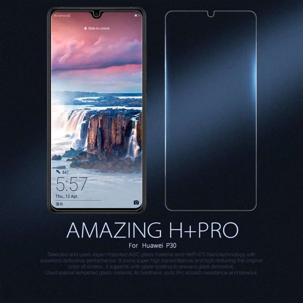 Закаленное стекло Nillkin Amazing H / + PRO Защита экрана для Huawei P30 p30|Защитные стёкла и