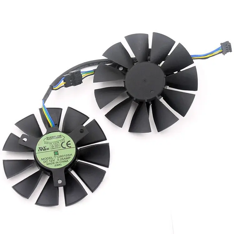Новый оригинальный вентилятор видеокарты для STRIX GTX 960 750TI R9 285 FD7010H12S T128010SH