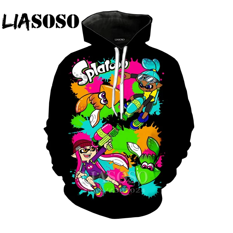 2 Забавные толстовки рок уличная 3D принт Мужской Топ костюм wo Мужской Топ Splatoon harajuku толстовка модная рубашка аниме мультфильм E377 - Цвет: 2