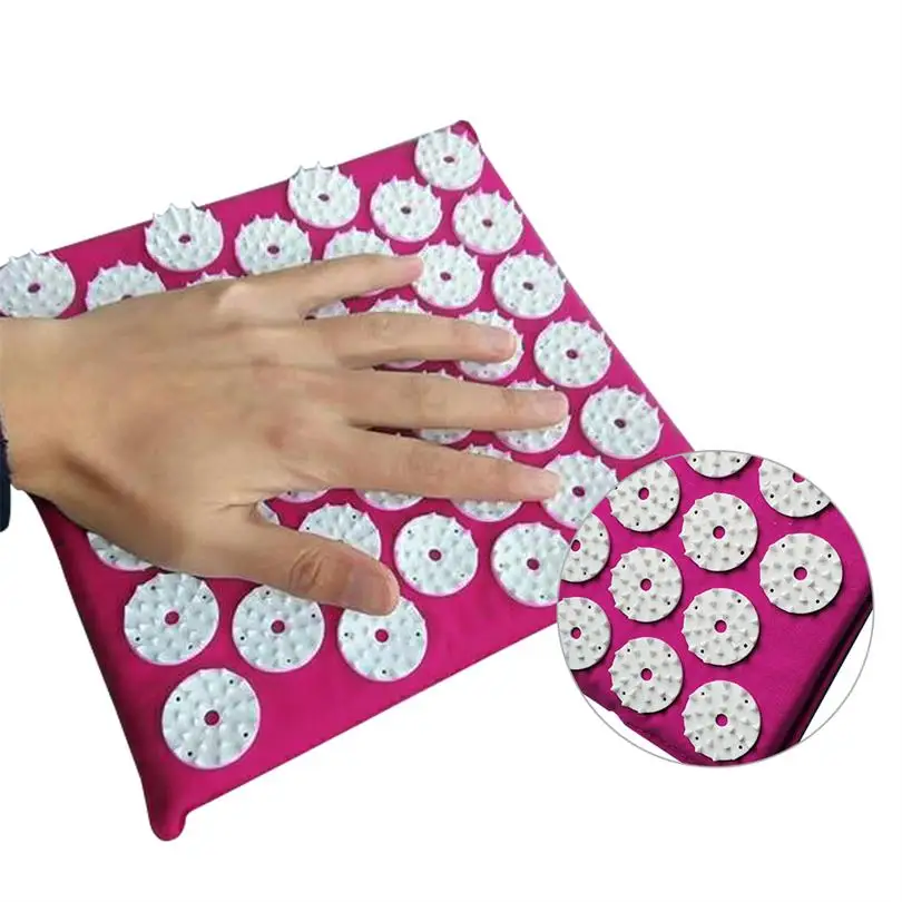 Pink KONGDY мини акупунктурный Массажный коврик для снятия боли в спине и теле акупунктурная подушка Массажер для тела снимает стресс и мышечное напряжение - Цвет: Pink