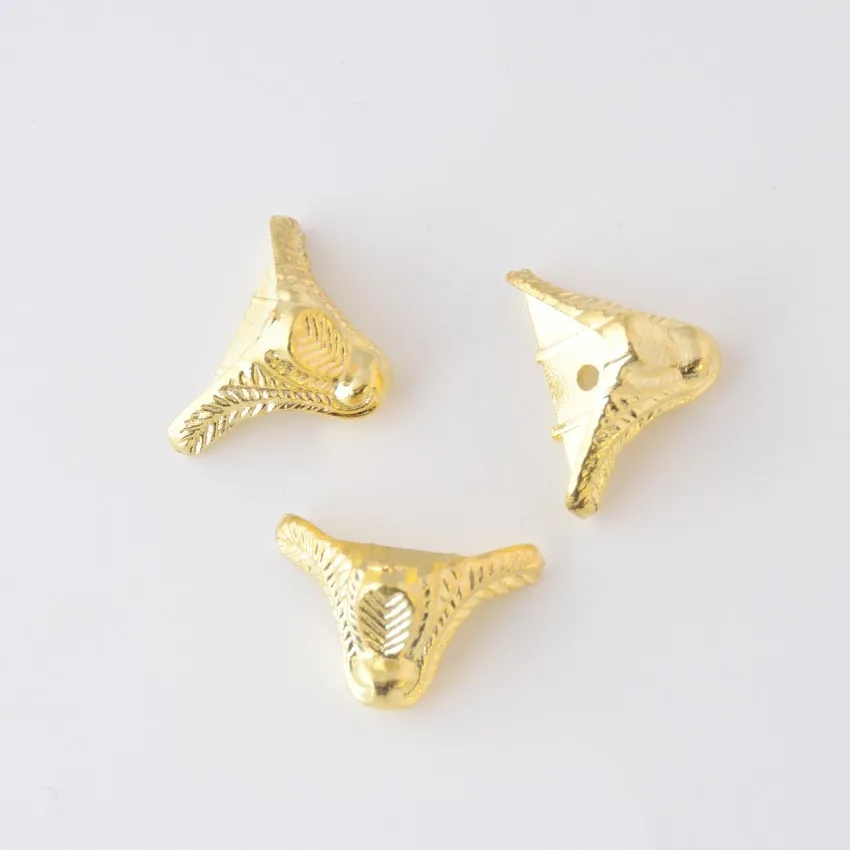 Бесплатная доставка, 4 шт., Подарочная коробка золотых ювелирных изделий, деревянный ящик, декоративная защита для ног, 30x23 мм, F1139