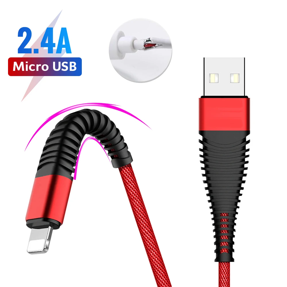 USB кабель для iPhone 7 8 9 X Max 2A зарядки Micro Тип usb C samsung Galaxy S9 S8 примечание Зарядное