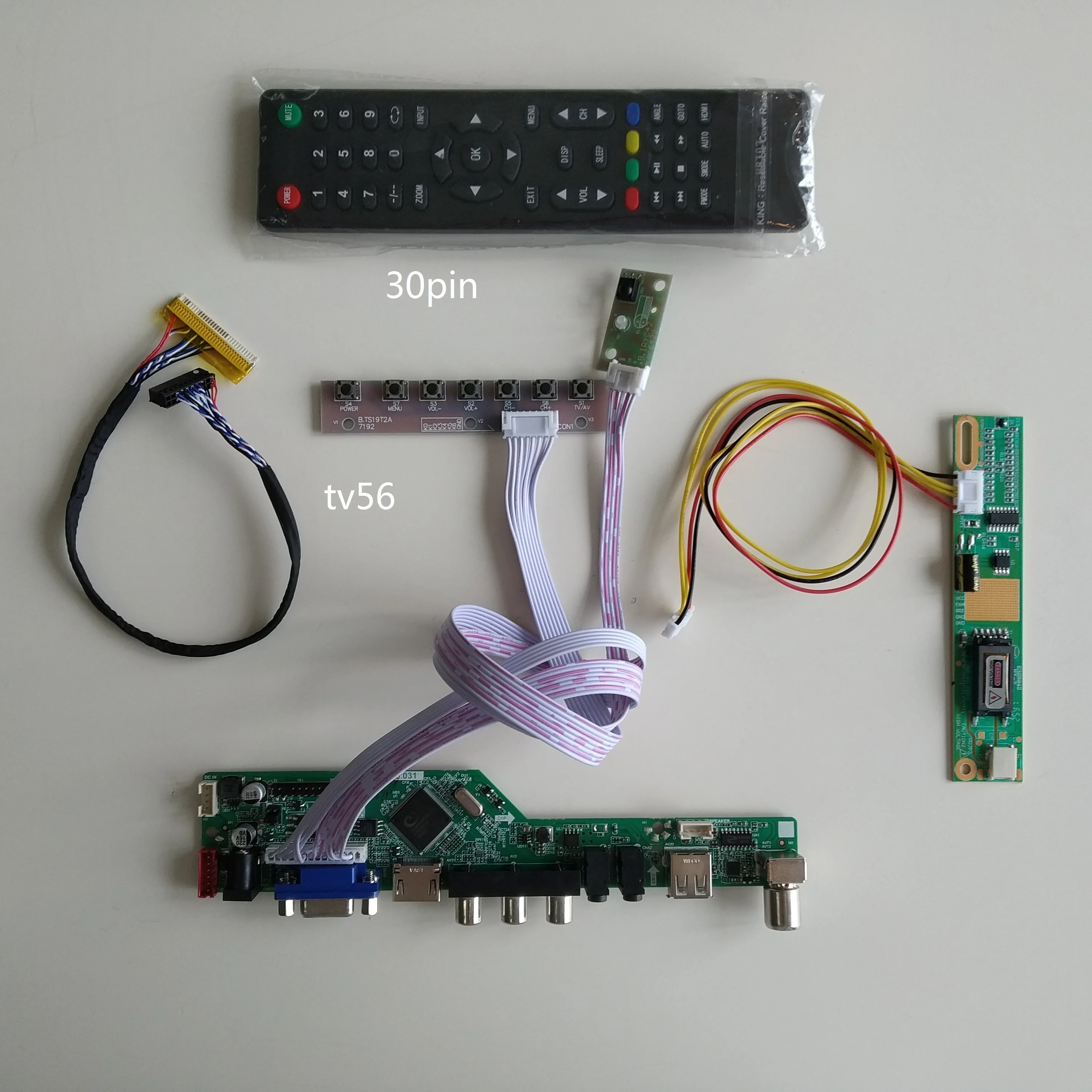 ЖК дисплей светодиодный аудио ТВ HDMI совместимый с USB VGA AV драйвер платы