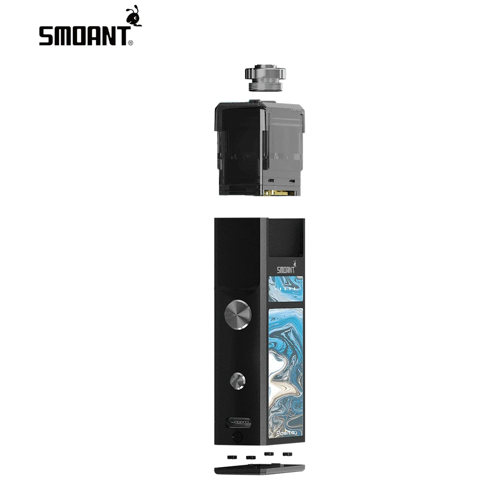 Оригинальный комплект Smoant Pasito Pod System Встроенный 1100 мАч MTL Ni 80 катушка/DTL Mesh VS Cuboid