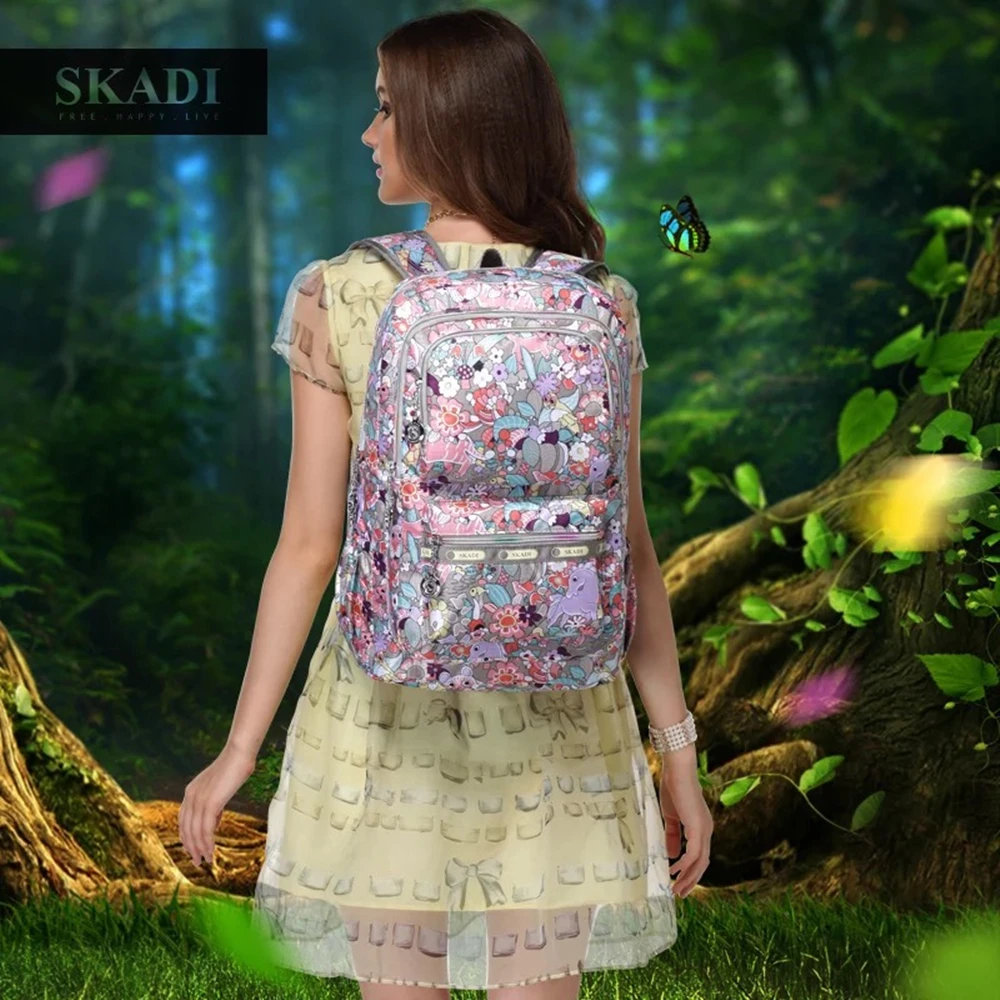 SKADI новинка Женский нейлоновый рюкзак Bolsas Mochila Feminina большой школьный для девочек