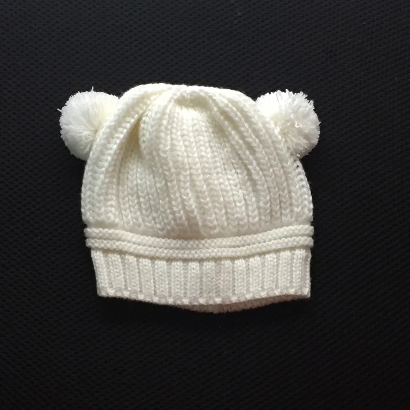 Остии детская вязаная шапочка Вязание для мальчиков и девочек с двойным