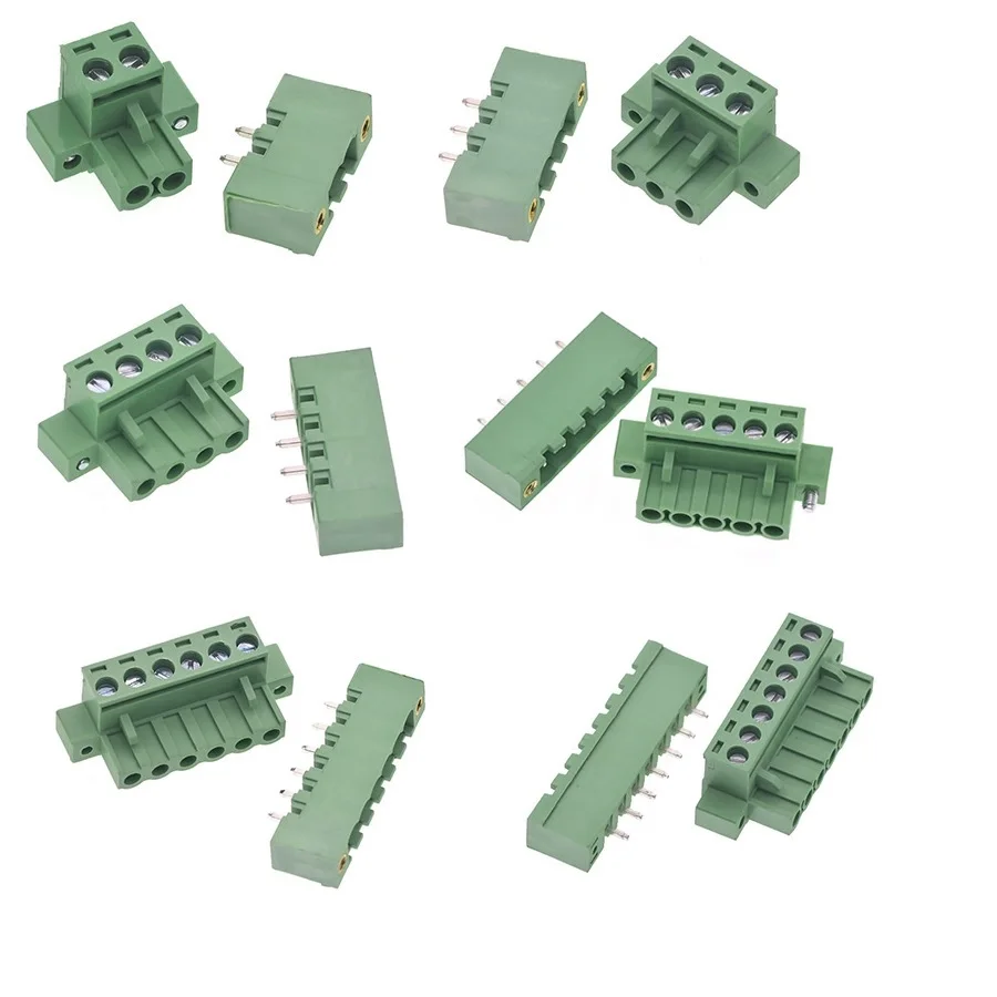 100 пар 5 08 мм 2 3 4 6 7 8 9 10 12 14 16 штифтов Клеммная колодка PCB штыревой разъем