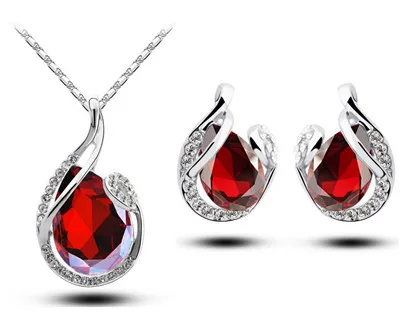 Австрийский кристалл Прямая поставка Модный комплект ювелирных изделий