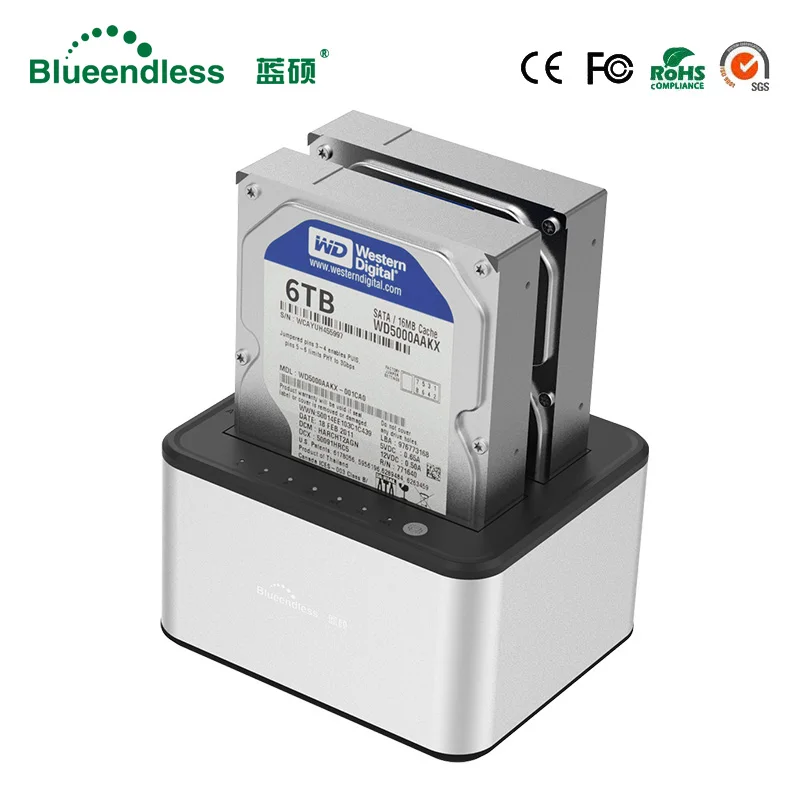 Алюминиевый жесткий диск Внешний чехол 6 ТБ hdd box 2,5/3,5 USB 3,0 hdd док-станция sata к usb hdd док-станция 2,5 hdd Чехол