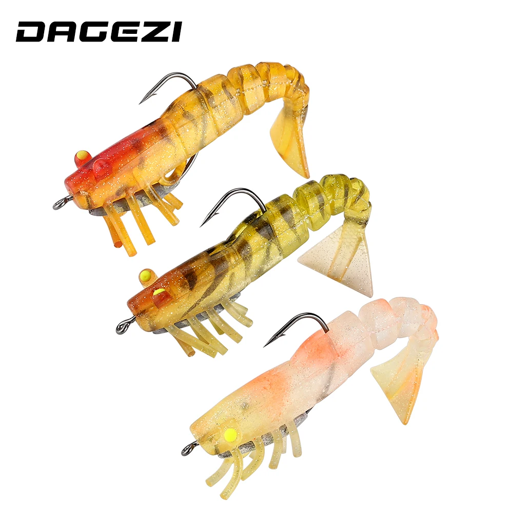 

DAGEZI мягкие креветки приманки искусственные приманки 9 см/8g Световой Глаза Мягкая приманка для морские рыболовные приманки рыболовные снаст...