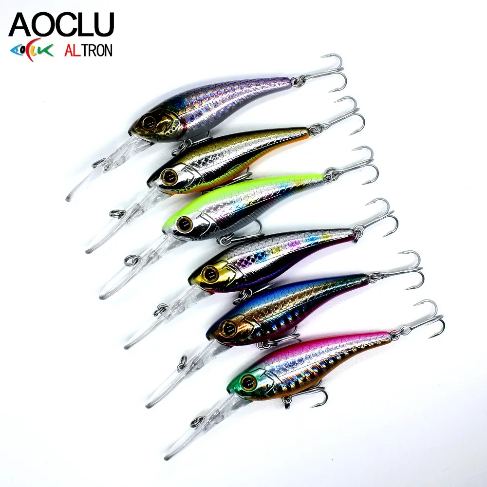 AOCLU 6 шт./лот воблеры супер качество цветов 60 мм Жесткая приманка Shad Crankbait