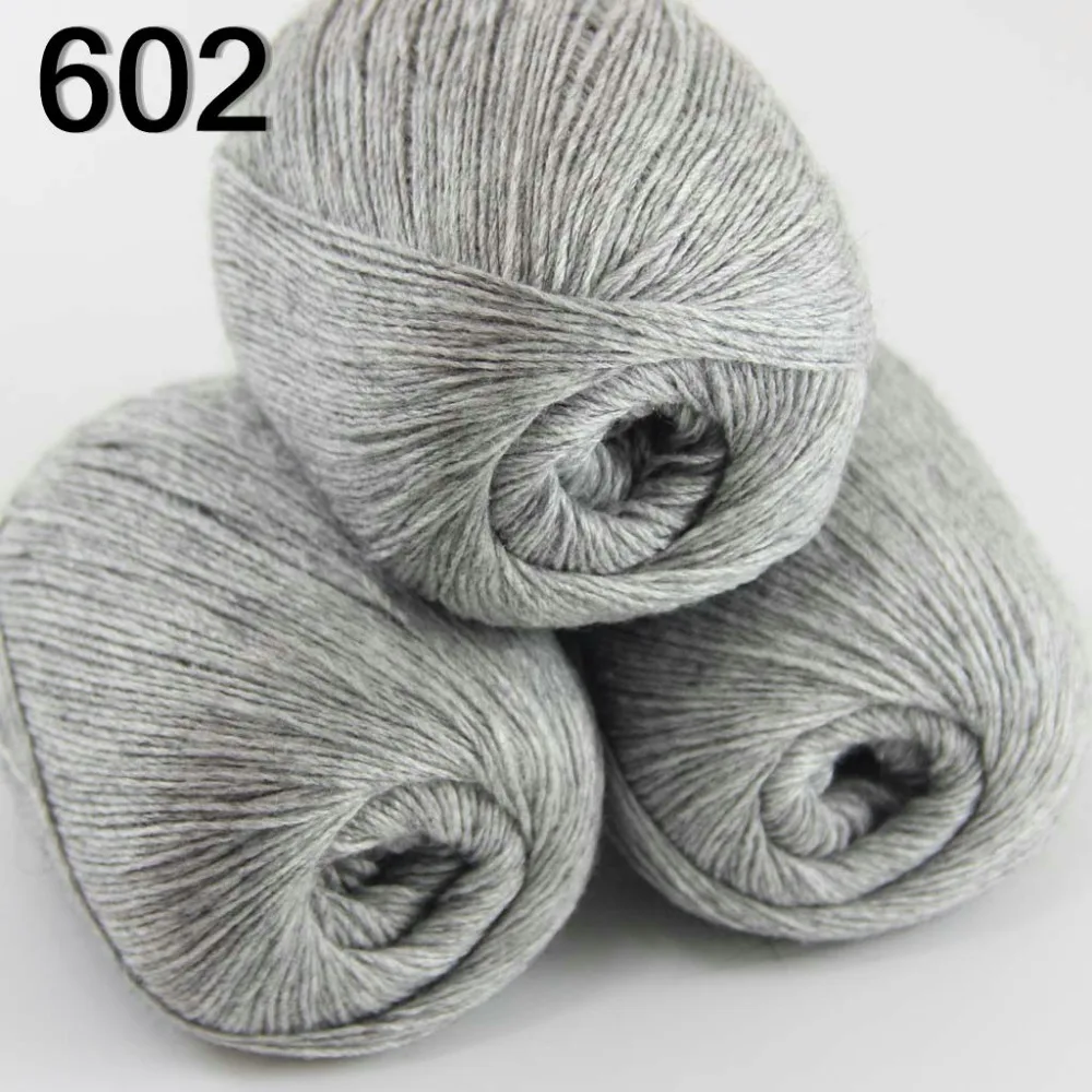 

High quality 100% pure cashmere luxury warm and soft hand-knitting yarn Silver Grey 233-602