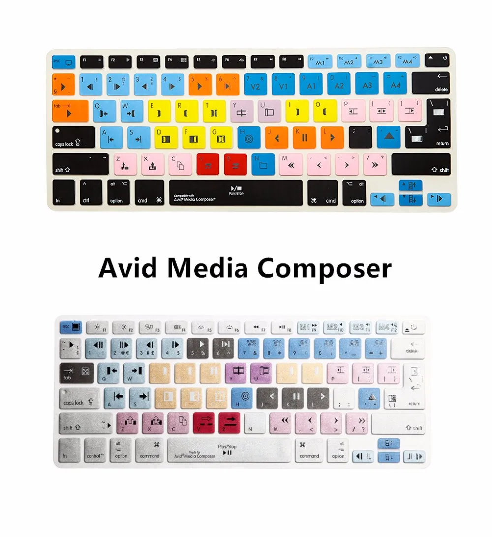 Avid Media Composer Verknüpfung Tastatur Bildschirm Haut Abdeckung Für iPhone iMac, Macbook Pro Air retina 13 15 KC_A1278