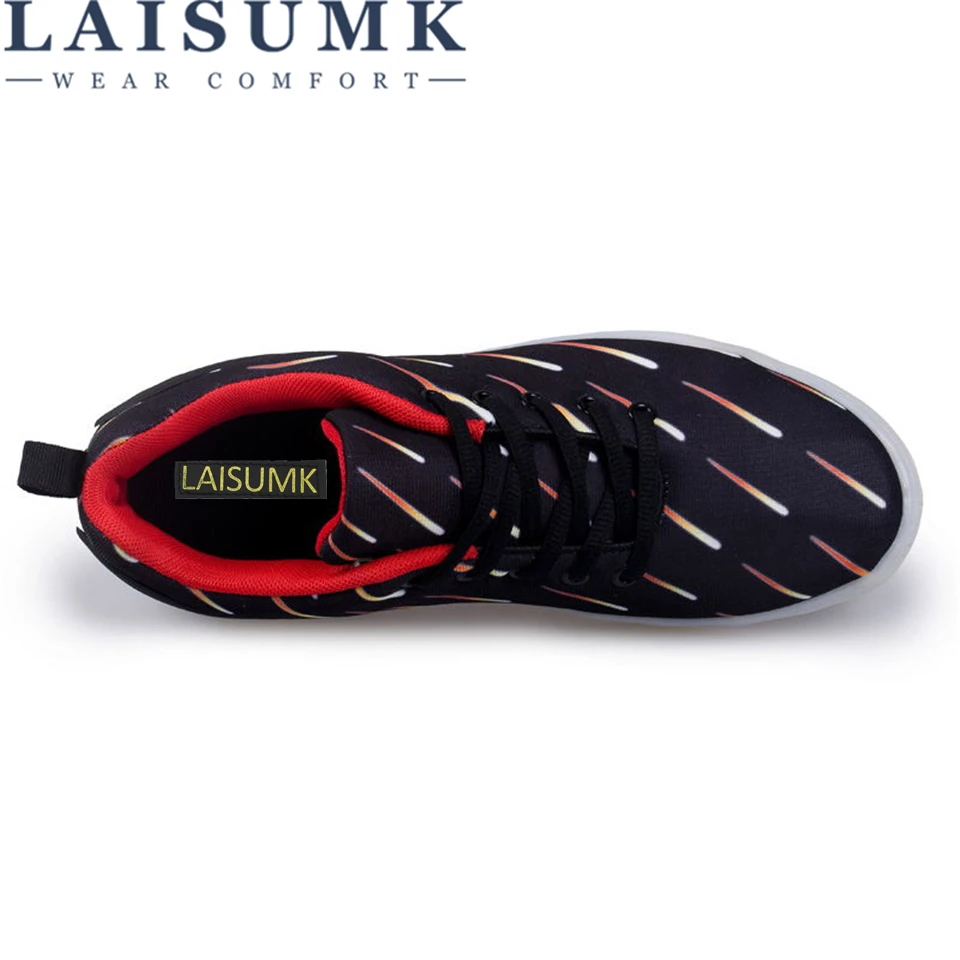 2021 LAISUMK USB Charging Glowing LED Sneakers Men Unisex Casual Light Shoes 11 colors Slippers Luminous |