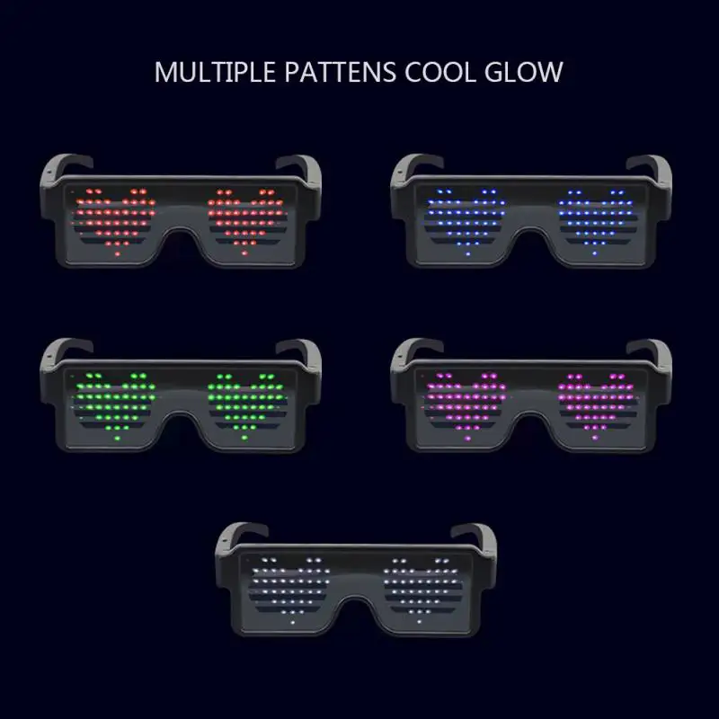 New 8 Modes Quick Flash LED Party Glasses USB charge Luminous Christmas Supplies Concert light Toys Dropshipping | Дом и сад