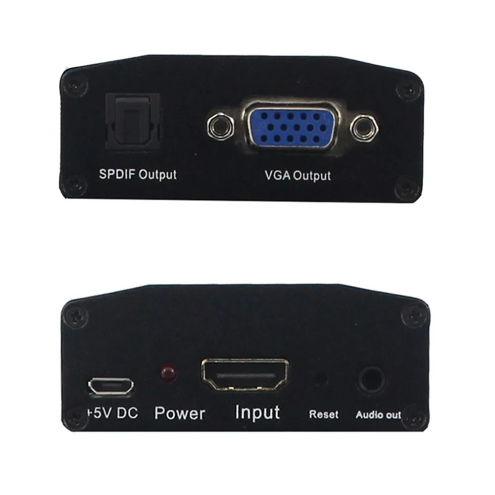 2 шт./лот HDMI к VGA ТВ шт. конвертер адаптер HD1080p переключатель SPDIF/аудио разъем USB