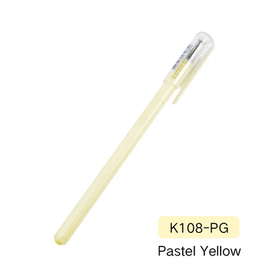 k108-PG yellow 1 шт., японская ручка перламутрового цвета, гелевая ручка, флэш-маркер, ручка для студентов, подарок, канцелярские принадлежности, Kawaii, школьные принадлежности, Bullet Journal - Цвет: k108-PG yellow