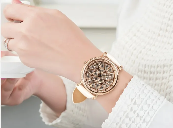 

Every Dog Has His Day! Popular Good Luck Rotational Watches Luxury Shining Crystals Wrist watch MELISSA Feminino Montre F12222