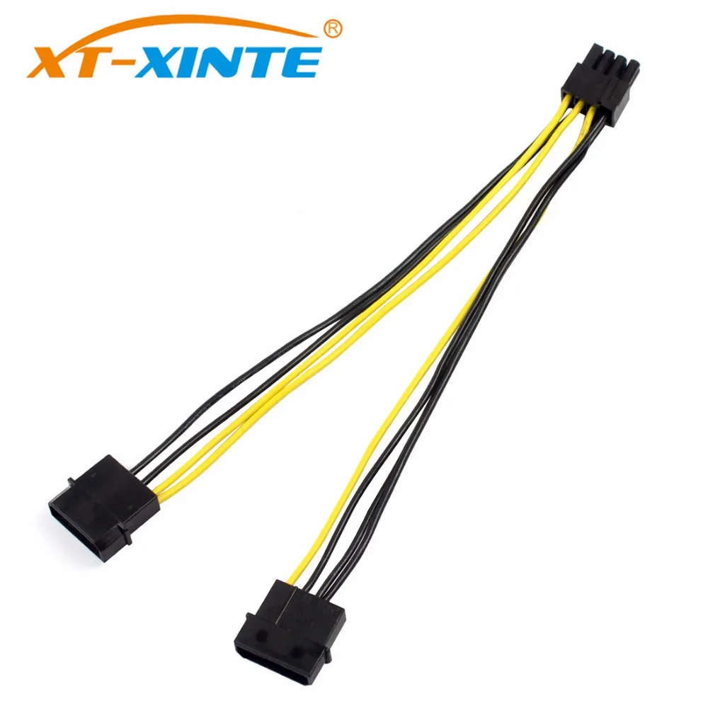 XT XINTE кабель питания 8Pin на двойной большой 4Pin Адаптер Для ЦПУ для ПК 4 + 4pin кабели