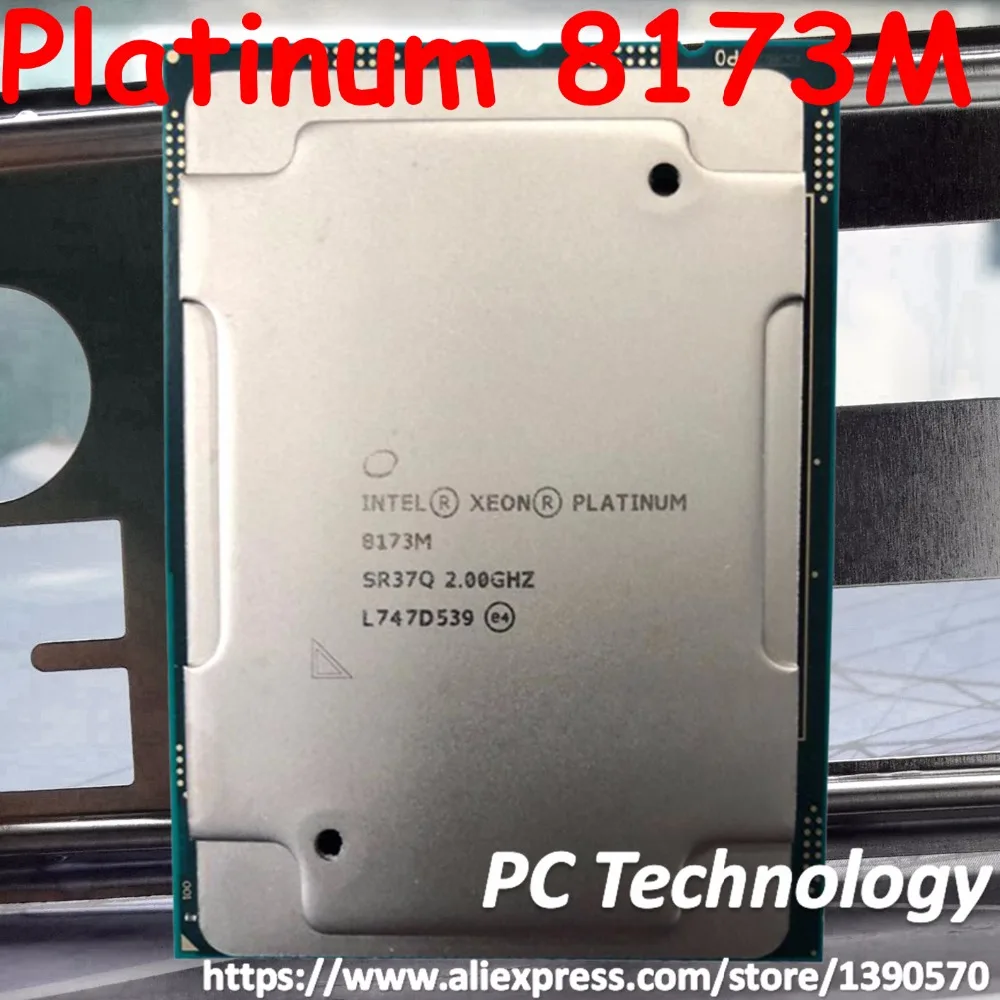 Original Intel Xeon Platinum 8173M SR37Q Platinum8173M Processor 38.5M Cache 2.00GHz 28-cores 165W LGA3647 CPU free shipping | Компьютеры