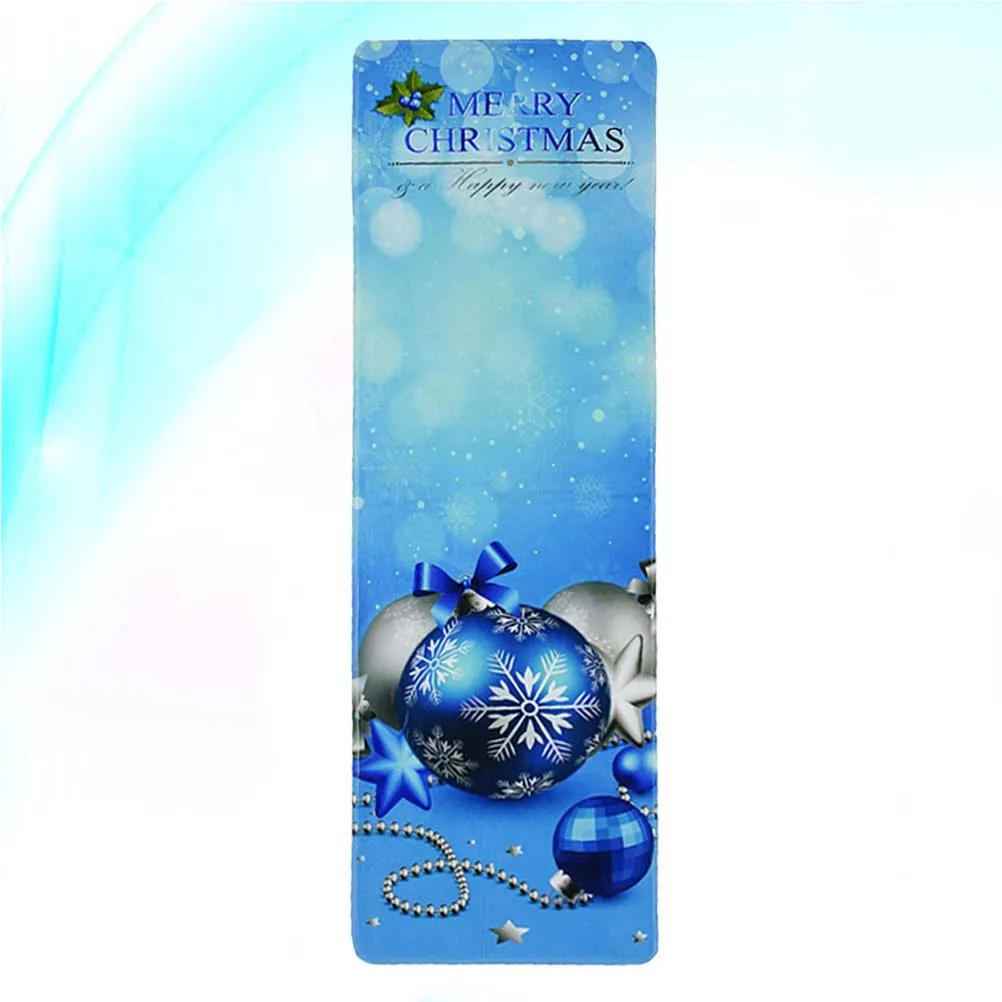 Длинный нескользящий коврик для ванной с принтом Рождественский тематический