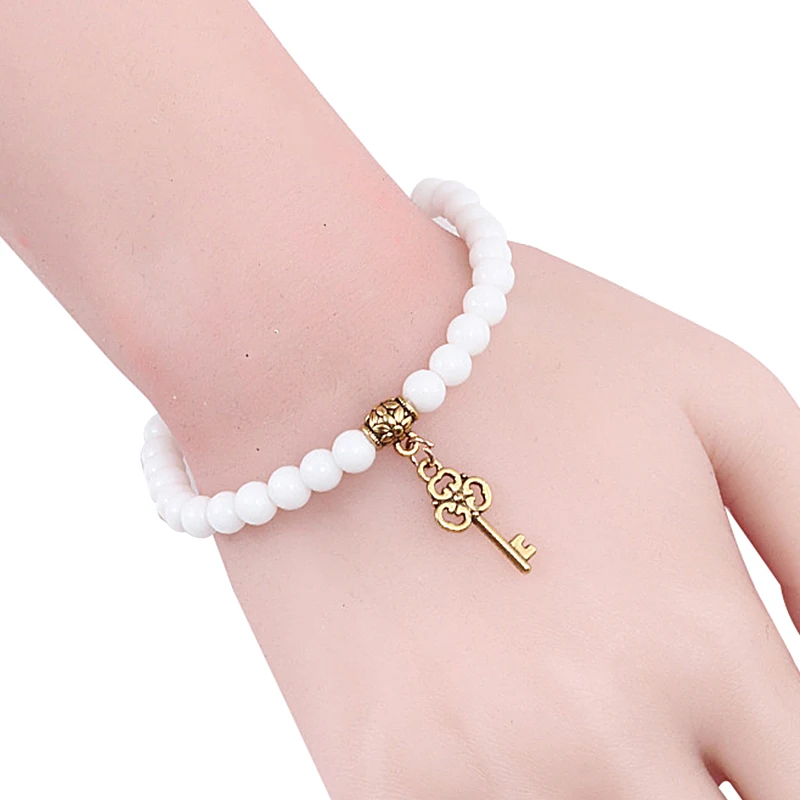 Браслеты из бисера для мужчин и женщин ювелирные изделия натурального камня 6 мм