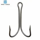 Easy Catch 50 шт. 9908 двойные рыболовные крючки, маленький двойной рыболовный крючок для завязывания нахлыстом, Размер 1 2 4 6 8 10 20 30 40