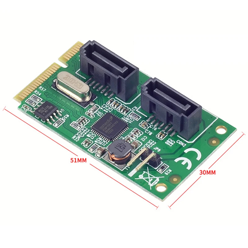 Мини PCI Express 2 0 ASM1061R чипсет SATA 6 Гбит/с RAID контроллер карта порта 3 Поддержка RAID0 RAID1