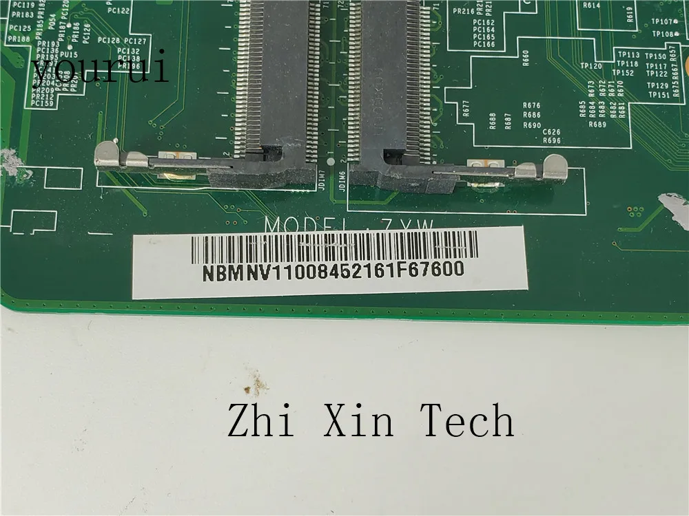 Материнская плата yourui для ноутбука ACER Aspire Φ NBMNV11008 NB.MNV11.008 DA0ZYWMB6E0 с фотографией