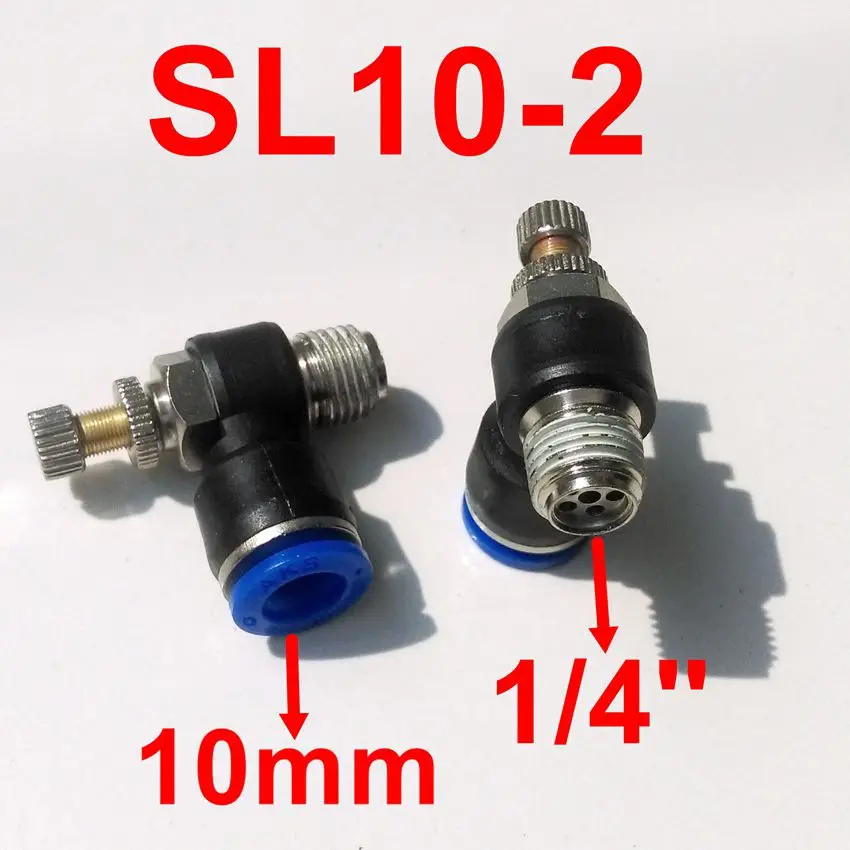 5 шт./лот пневматический штуцер дроссельная заслонка управление скоростью