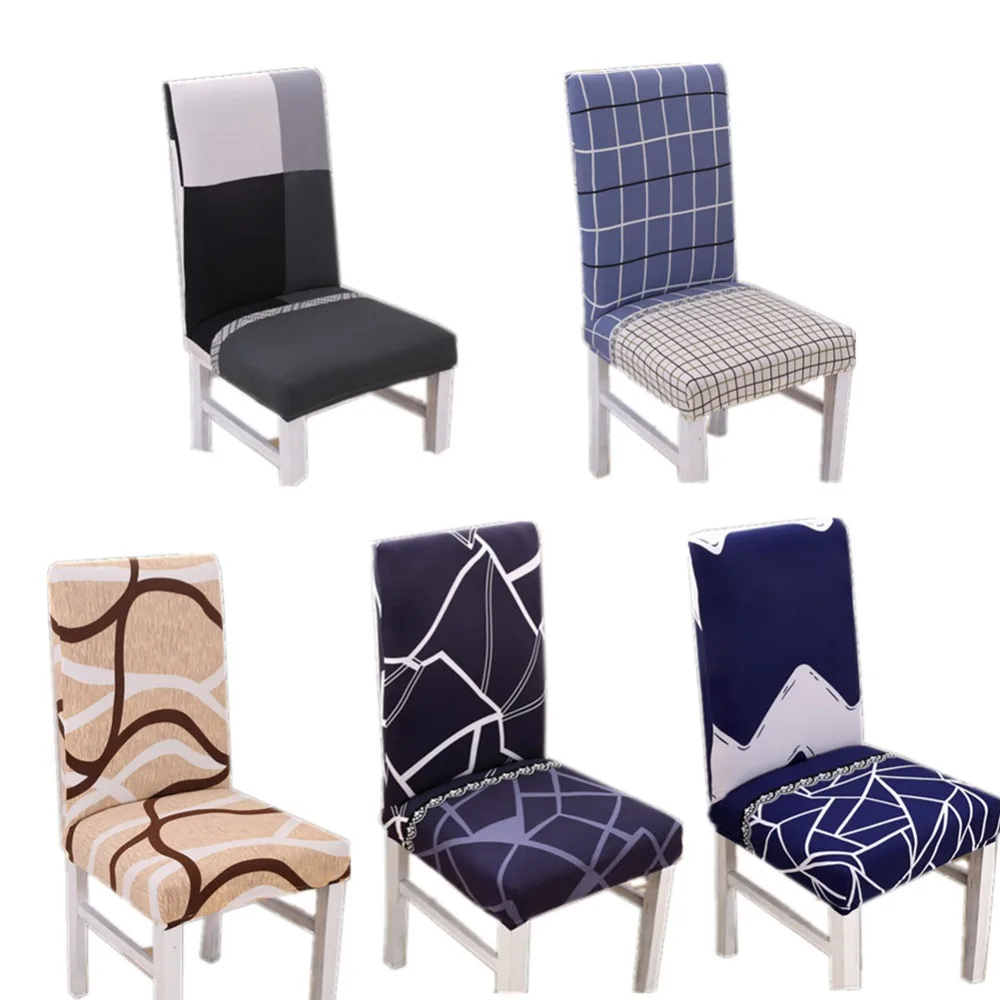 

Hotel Banquet home wedding Chair Cover universal Printing covers Seats Slipcovers Dustproof Protector Floral Spandex Seat Case