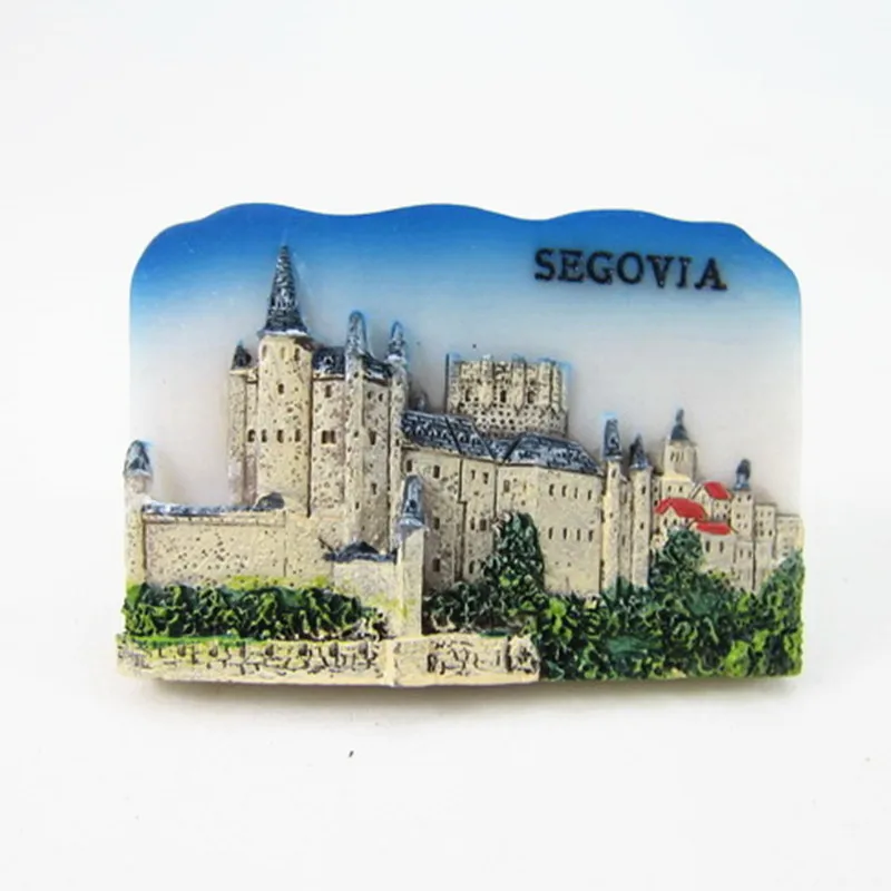 Spain City Travel Souvenirs Segovia Alcazar Fridge Magnets