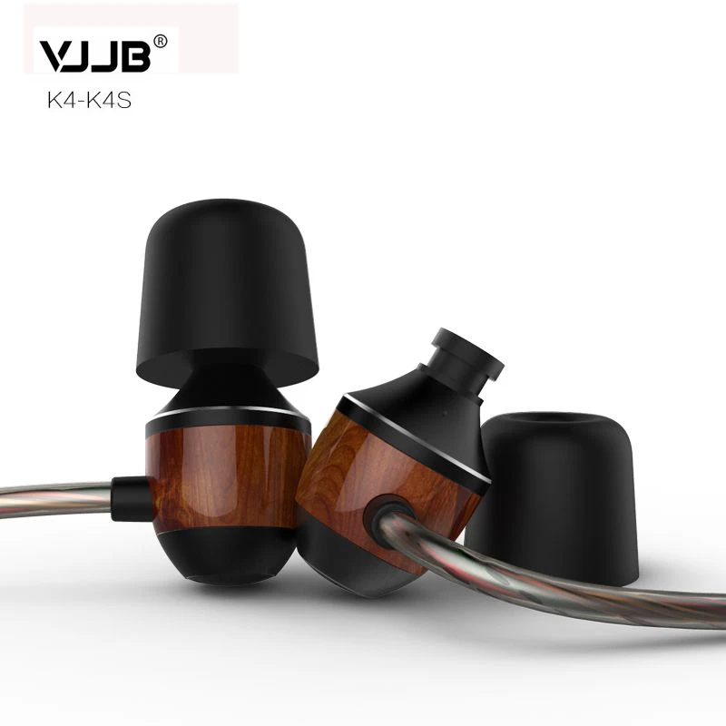 Новые оригинальные VJJB K4s деревянные Супер басы в ухо наушники Ebony Наушники DIY
