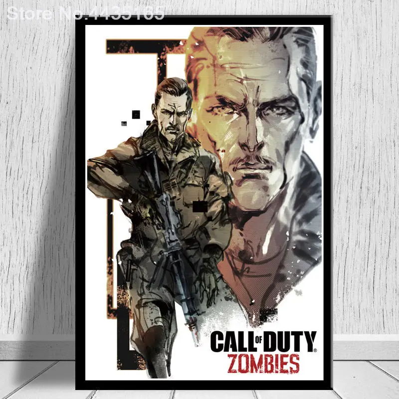 Зеленый Постеры и принты Call Duty Black Ops зомби Горячая игра Плакат стены искусства Картина на холсте, Украшение Современный - Цвет: Зеленый