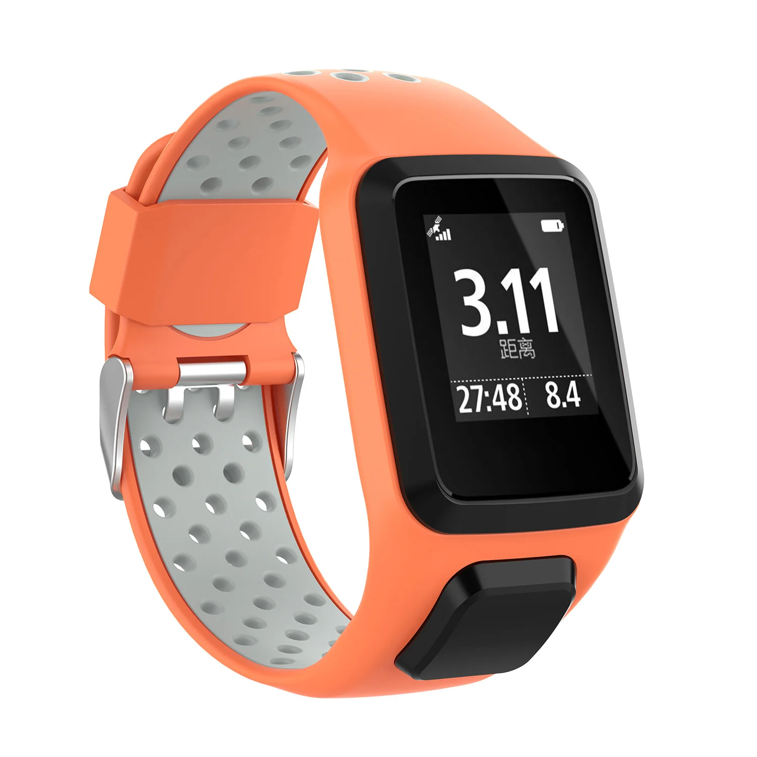 Двухцветные Мягкие силиконовые сменные наручные часы ремешок для TomTom Runner 2 gps