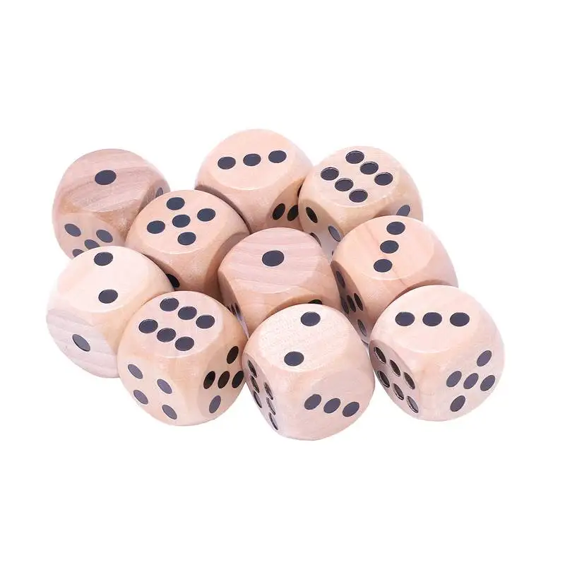 10 шт. Шестигранные D6 игральные кости для настольной игры изготовленные из