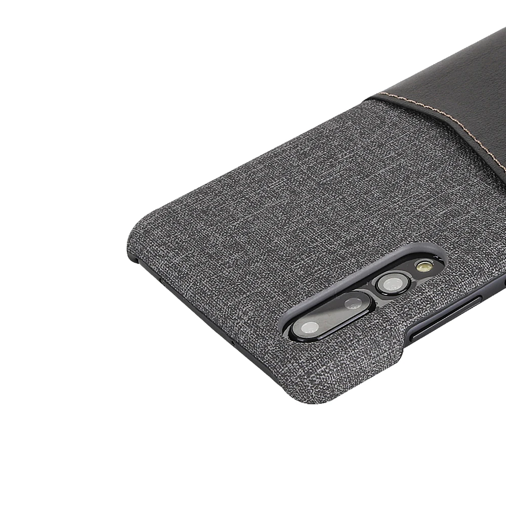 Case For Huawei P20 Fabric Splice High Grade PU Leather With Card Slot Shockproof Cover for Pro Fundas Coque |