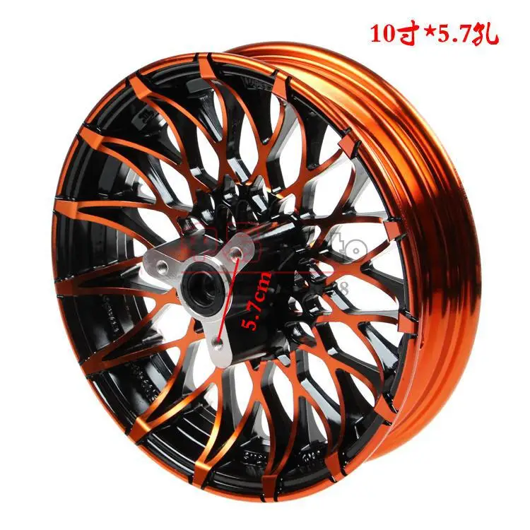 Keoghs мотоцикл 10/12 дюйма 57/70 мм переднего колеса обода Алюминий сплава для Yamaha скутер изменить одна пара - Цвет: 10 inch 57mm