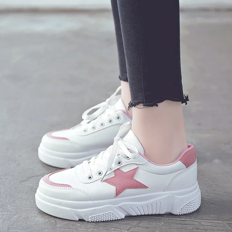 

White Shoes Female 2019 New Type Baitao Korean Plate Shoes Student Leather Surface Leisure Spring Insins Korean Wind White Shoes