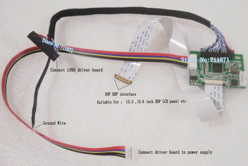 30P EDP адаптер LVDS пластина 30Pin 1080P 2 Lanes Suite 0 5 Шаг I PEX 20455 eDP ЖК экран для подключения V29