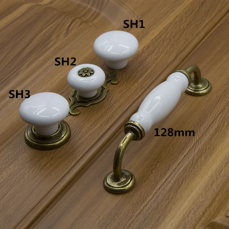 Простая белая керамическая дверная ручка европейская Минималистичная для шкафа
