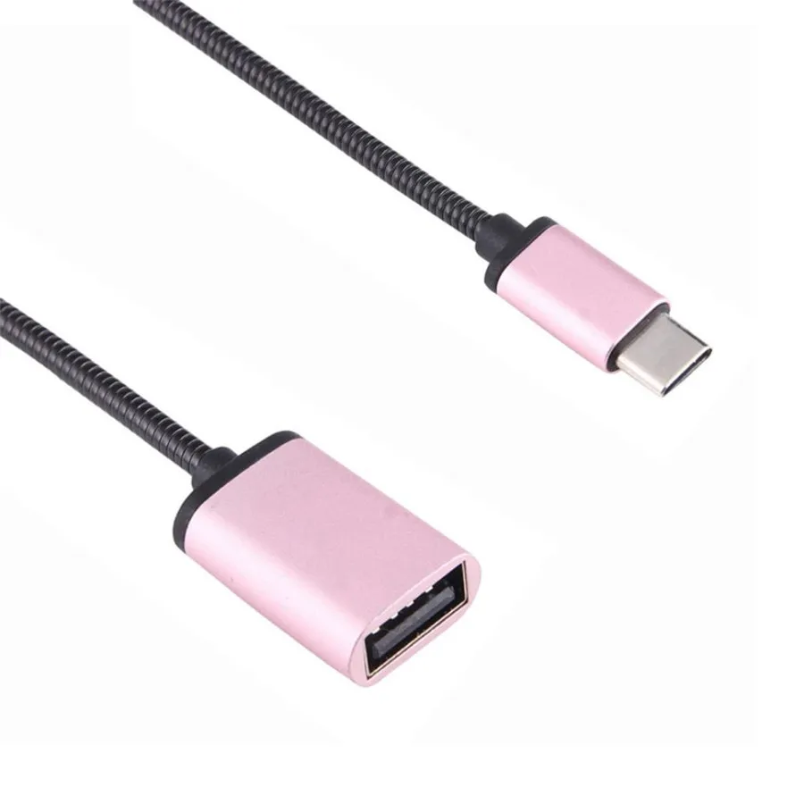 Металлический USB C 3 1 Тип папа к Женский OTG Кабель адаптер для синхронизации данных