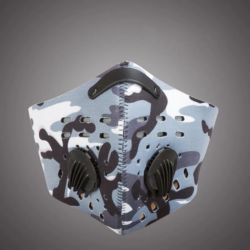 Camouflage Blue Ветрозащитная велосипедная полумаска для езды на велосипеде, пылезащитный активированный уголь, дышащая Пылезащитная маска для езды на велосипеде, RR7356 - Цвет: Camouflage Blue