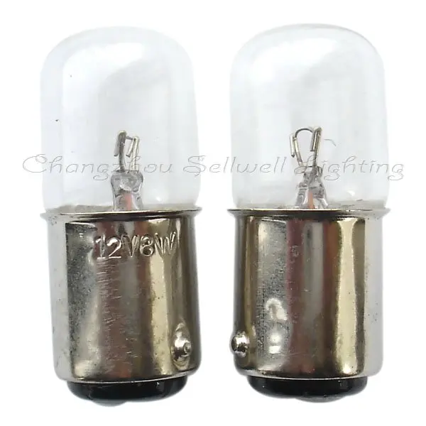 Free Shipping 12v 8w Ba15d T16x39 Good!miniature Bulbs Lighting A338