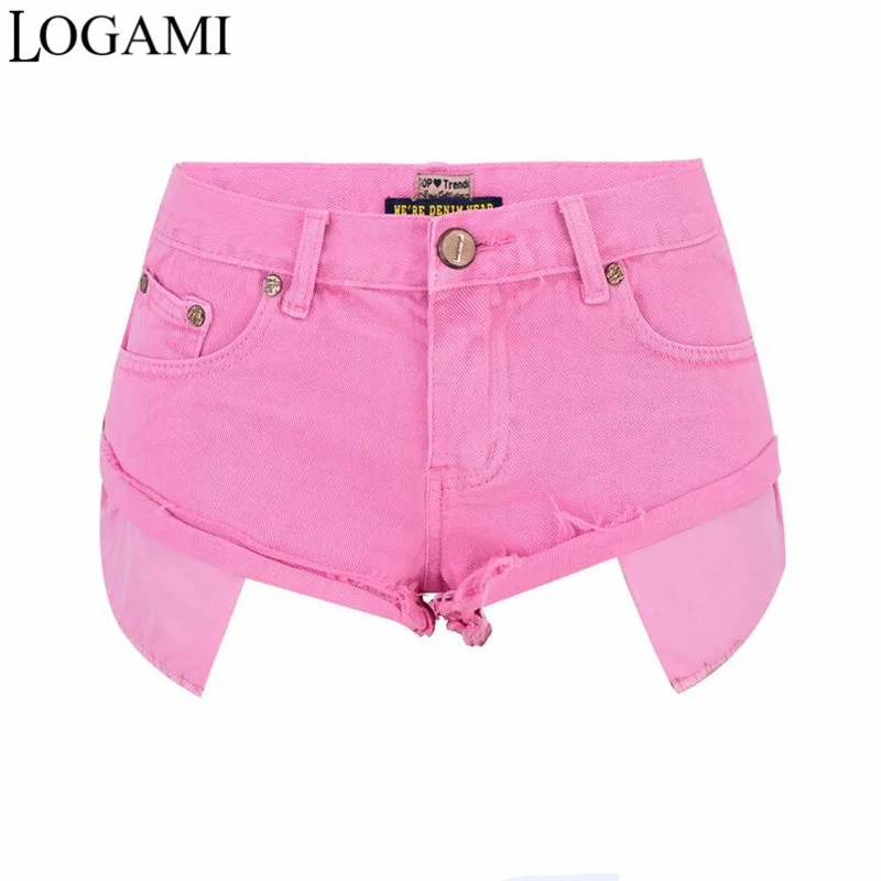 Летние джинсовые шорты LOGAMI женские Пикантные мини из джинсовой ткани Ete 2018