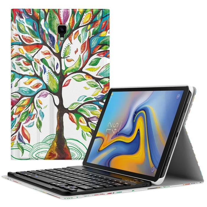 Luck tree Чехол с клавиатурой MoKo для samsung Galaxy Tab A 10,5, SM-T590 для планшета/SM-T595, тонкий чехол-подставка для бизнеса - Цвет: Luck tree