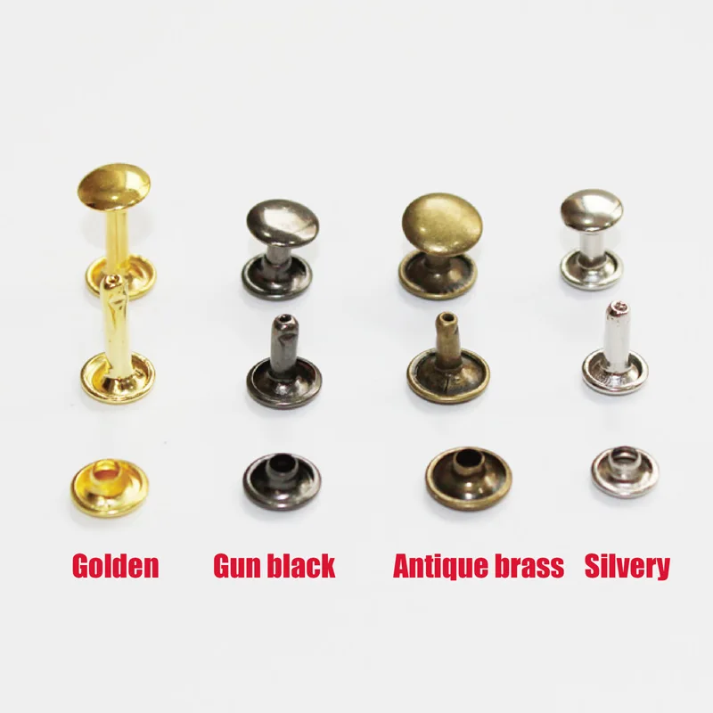 Металлические двойные заклепки шпильки круглые для кожаных сумок ремней одежды