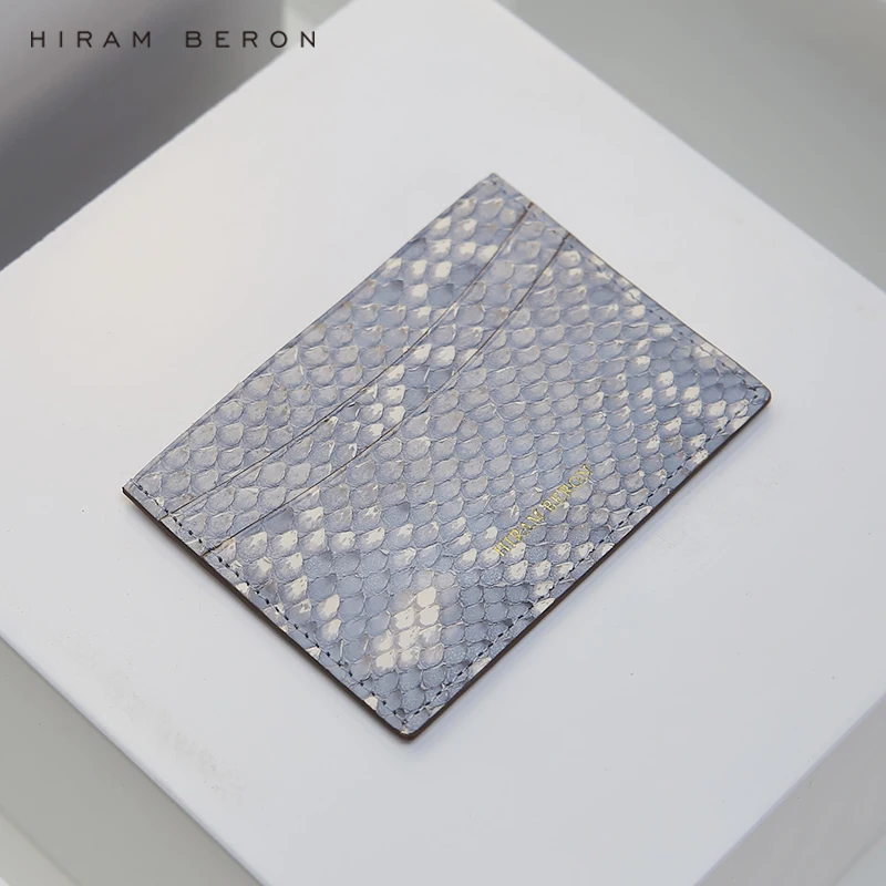 Кошелек Hiram Beron женский из кожи питона роскошный маленький бумажник для кредитных